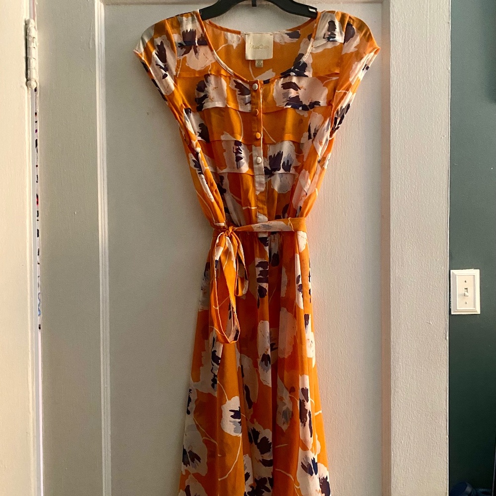ModCloth floral sheer dress size small